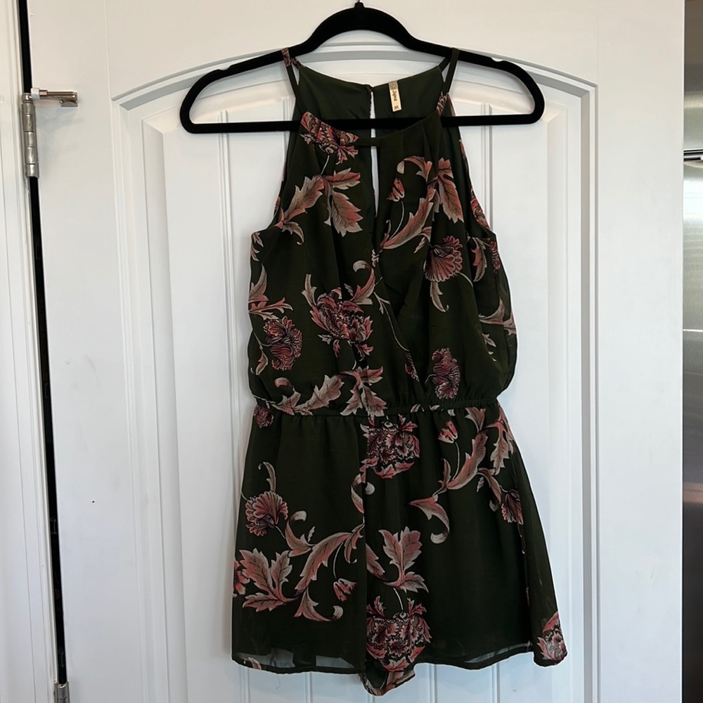 Japna , green romper, size medium